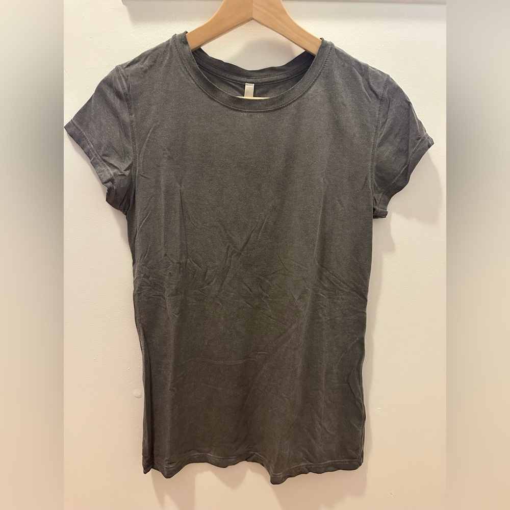 Like-New- Aritzia The Group by Babaton FOUNDATION Crew T-Shirt Grey (S)